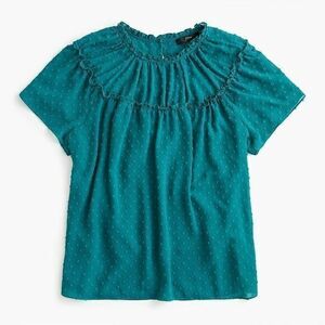 J. CREW NWT Gathered Bib Top in Drapey Swiss Dot SMALL